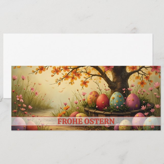 Frühlingsblütenzauber mit Ostereierpracht (Frente/Verso)