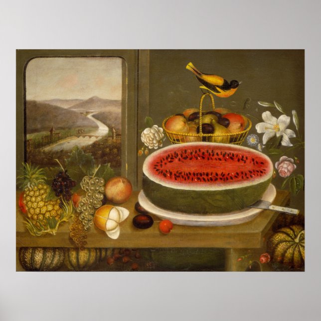 Fruit & Baltimore Oriole - Wagguno Fine Art Poster (Frente)