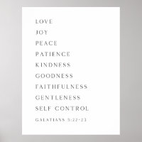 Fruit of the Spirit Galatians 5:22-23 Poster
