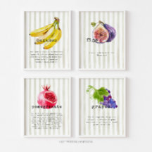 Fruits mentioned in the Quran 8x10 Print Set