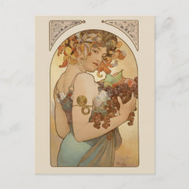 Fruta Alphonse Mucha CC0405 Art Nouveau Cartão pos