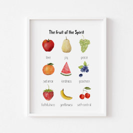 Fruta aquosa da poster espirituosa