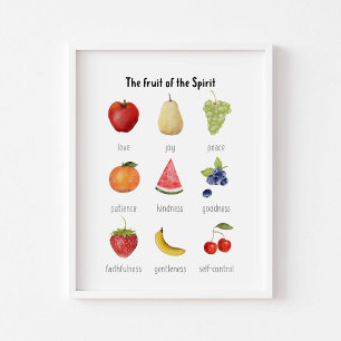 Fruta aquosa da poster espirituosa