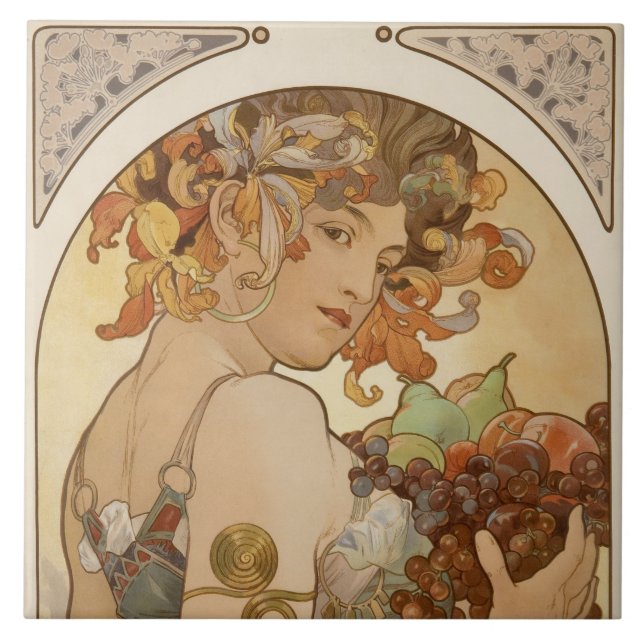 Fruta (Art Nouveau) (Retrato feminino) (Frutas) (Frente)