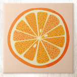 Fruta Citrus Orange<br><div class="desc">Uma fatia deliciosa de fruta de citrinos cor de laranja em um fundo cor-de-rosa pincelado. Perfeito para comida e qualquer um que ama cozinhar. Arte original de Nic Squirrell.</div>
