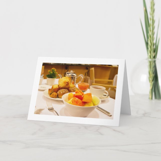 Fruta Compote Vazio Dobrado Cartão de Saudação (Frente)