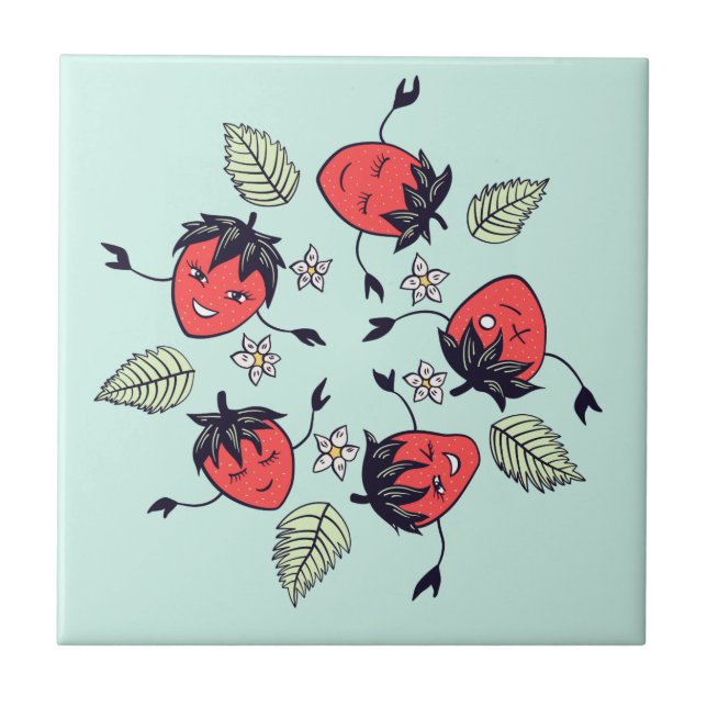 Fruta Cute Strawberry Kawaii (Frente)