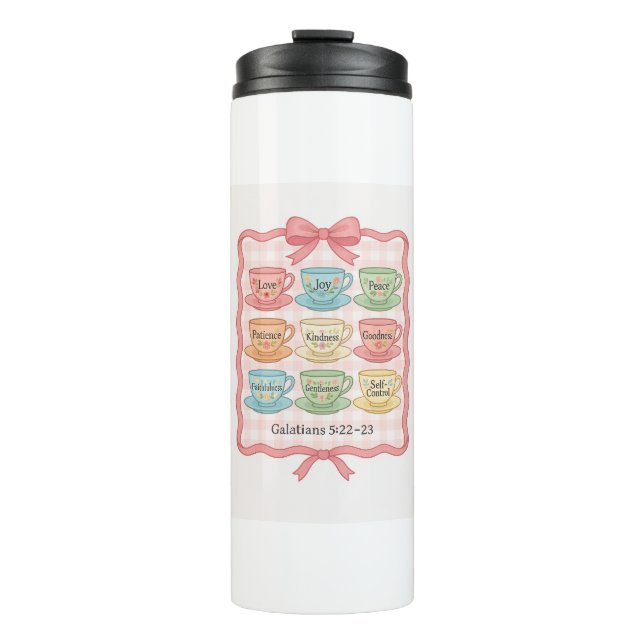 Fruta da garrafa de água das xícaras de chá cor-de (Frente)