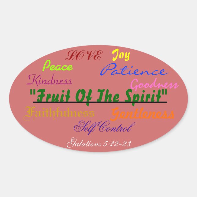 Fruta de adesivo oval a frio do verso prit! (Frente)