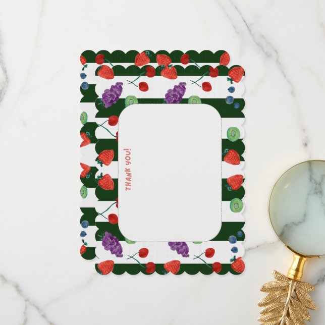 Fruta De Aquarela Pintada À Mão - Cartões - Fu (Frente/Verso In Situ)