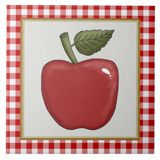 Fruta de Cartoon da Apple ou azulejo de Restauraçã (Frente)