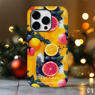 Fruta de Citros Vibrante com Amarelo Negrito e Lar