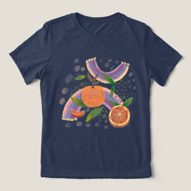 fruta de laranja de verão geométrico (Design frontal)