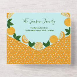 Fruta de Orange Party - Chá de fraldas fresco