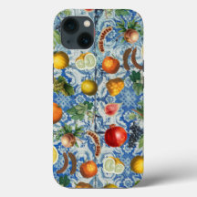 Fruta de Verão do Mediterrâneo e Mosaico Branco Az