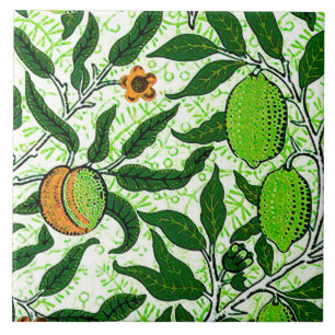 Fruta exótica de William Morris, verde limão