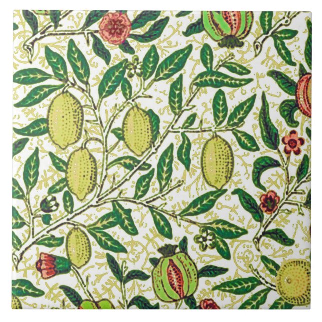 Fruta Exótica William Morris, Amarelo-limão (Frente)