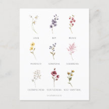 Fruta Floral do Cartão Postal Spirit Galatians 5