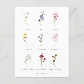 Fruta Floral do Cartão Postal Spirit Galatians 5
