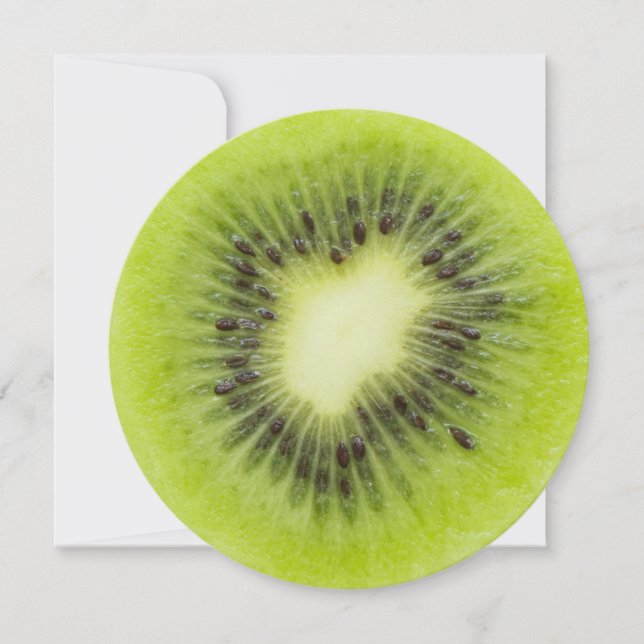 Fruta fresca de kiwi. Fechamento de fatias redonda (Frente)