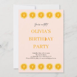 Fruta Laranja Convite de aniversário fresco