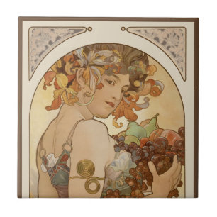 Fruta por Alphonse Mucha, Arte Novo Vintage