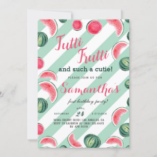 Fruta Tutti Frutti Convite de Aniversário