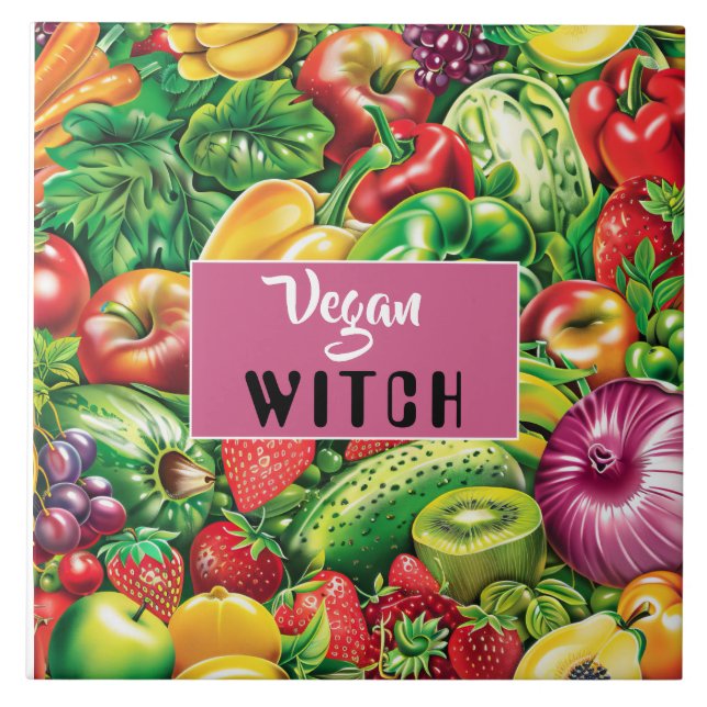 Frutas Coloridas e Vegetais Bruxas Vegan (Frente)