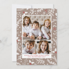 Frutas de Inverno em Cartão Chato de Férias de Nat