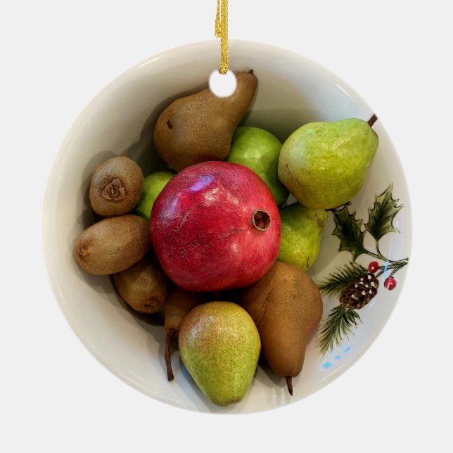 Frutas de inverno - Ornamento cerâmico (Traseira)