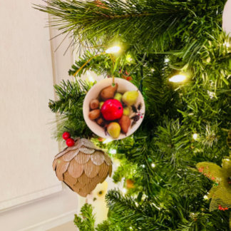 Frutas de inverno - Ornamento cerâmico