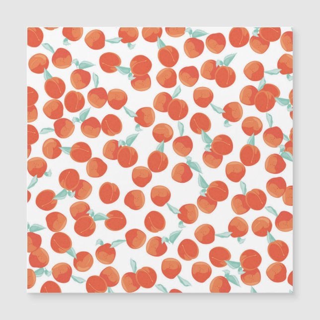 Frutas de pêssego sem costura, padrão de verão. (Frente)