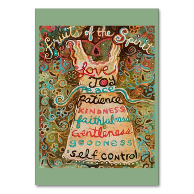 Frutas do Cartão de Oração Espírito Santo (Frente)