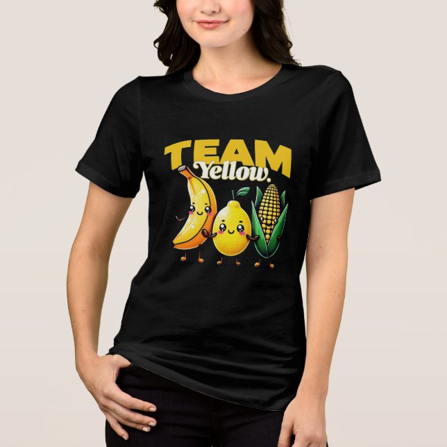Frutas e vegetais de Kawaii, Cute Amarelo (Frente)