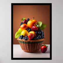 Frutas Em Um Poster De Cesto
