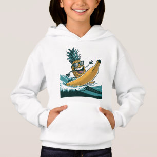 frutas engraçadas; Anana Banana Surfboard Summer