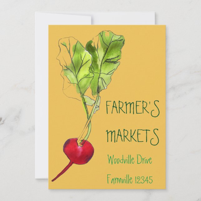 Frutas orgânicas e vegetais nos mercados agrícolas (Frente)