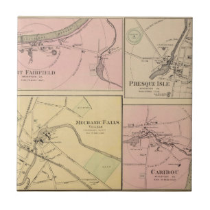 Ft Fairfield, ilha de Presque, mapa do caribu