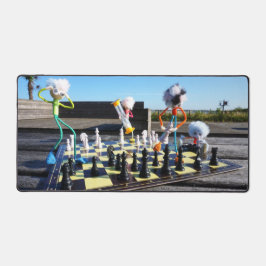 Fubby die schaakspel spelen.