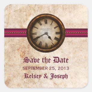 Fuchsia Antique Salve os Adesivos de Data