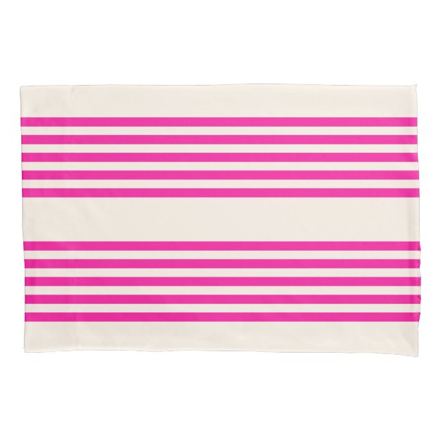 Fuchsia e beige cinco listras padrão (Frente)