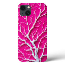 Fuchsia Pink Organic Branch iPhone Case Women
