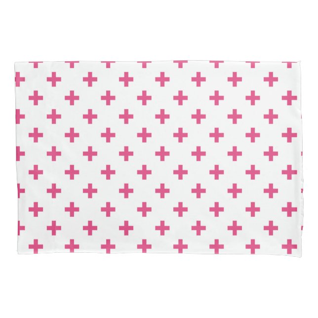 Fuchsia polka cruza em branco (Frente)