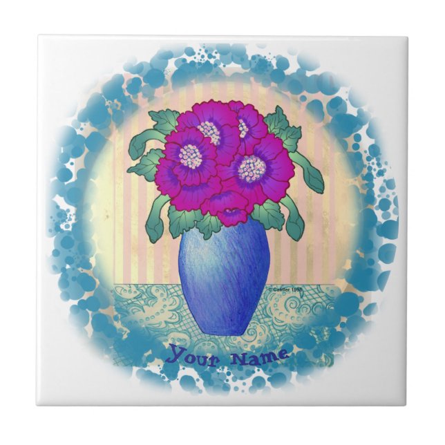Fuchsia Poppy tile (Frente)