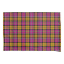 Fuchsia Purple e Dourado Culloden Scottish Tartan