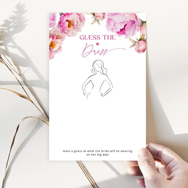 Fuchsia rosa brilhante Adivinha o jogo da noiva ve (Criador carregado)