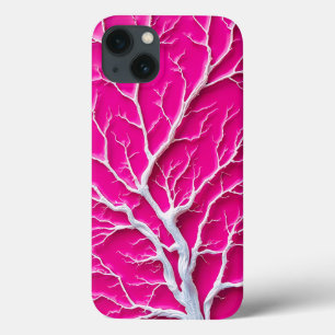 Fuchsia Rosa Capinha de iPhone com Ramo Orgânico p