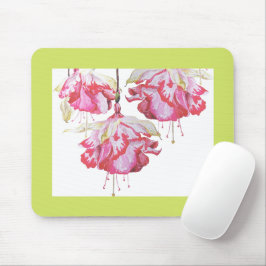 Fuchsias exóticas em um mouse Pad