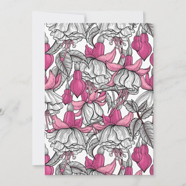 Fúcsia em branco e rosa (Frente)