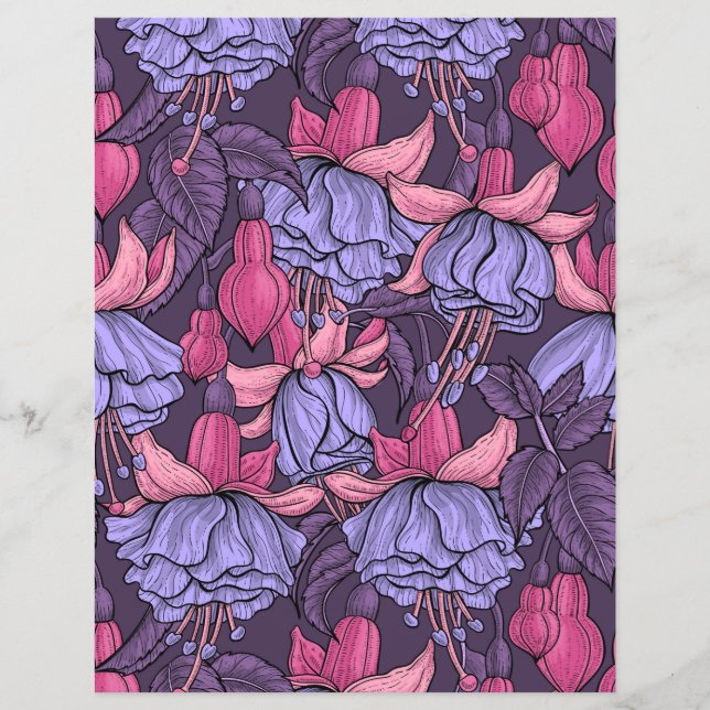Fúcsia em rosa e violeta (Frente)